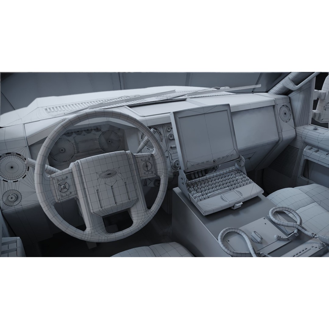 FDNY Ambulance 3D Model – Low Poly Game Asset, FBX, PBR Textures - View 41