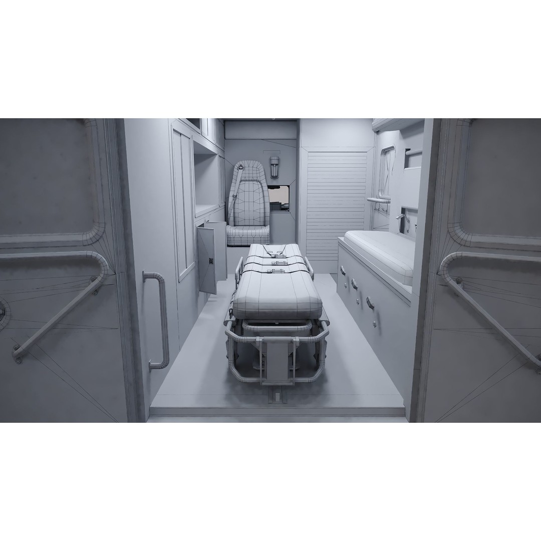 FDNY Ambulance 3D Model – Low Poly Game Asset, FBX, PBR Textures - View 42