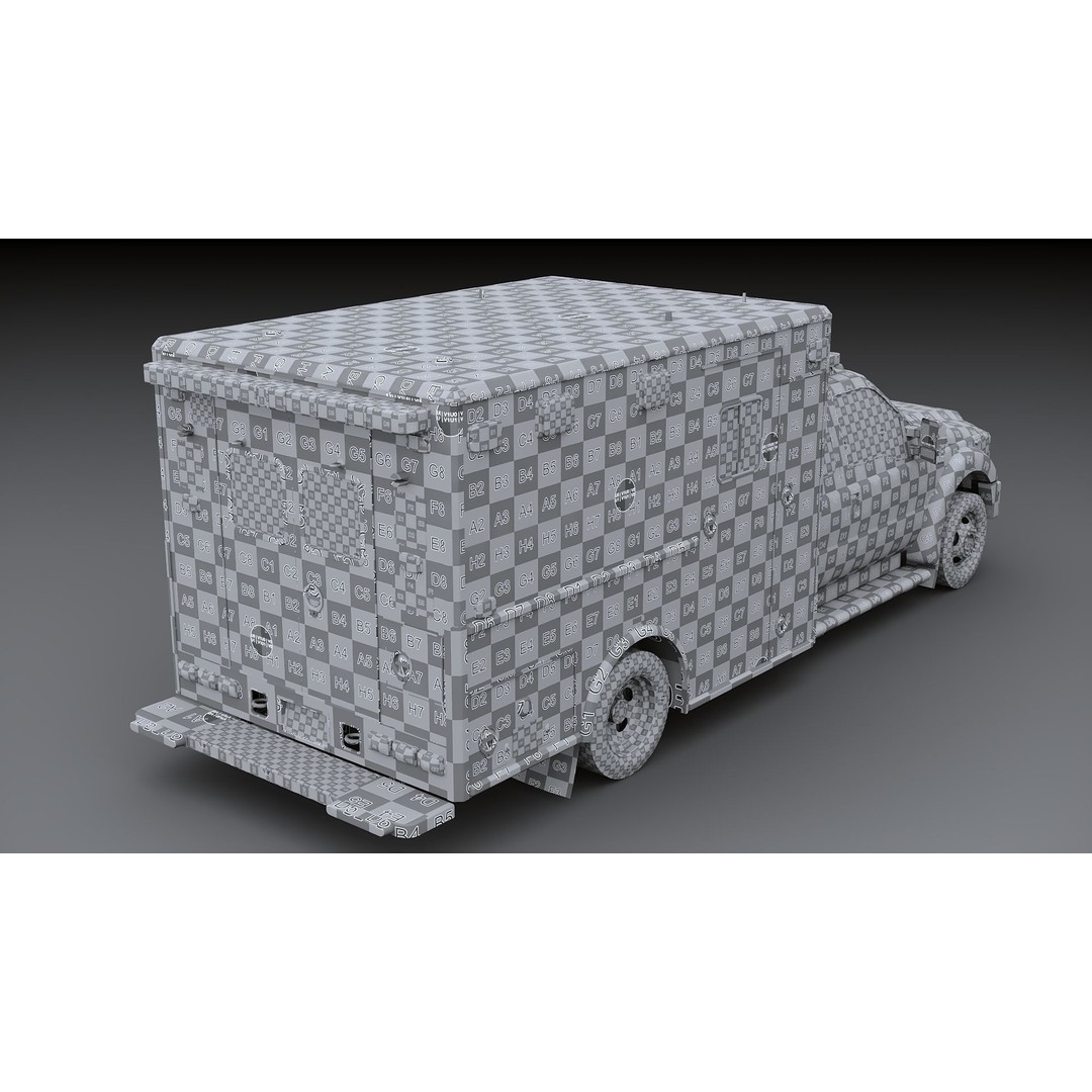 FDNY Ambulance 3D Model – Low Poly Game Asset, FBX, PBR Textures - View 46