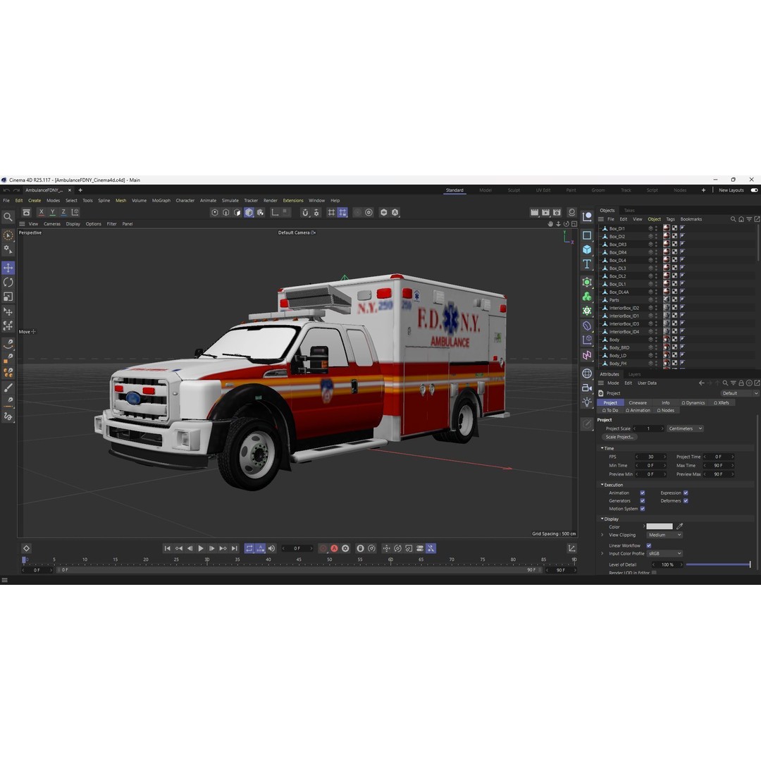 FDNY Ambulance 3D Model – Low Poly Game Asset, FBX, PBR Textures - View 52