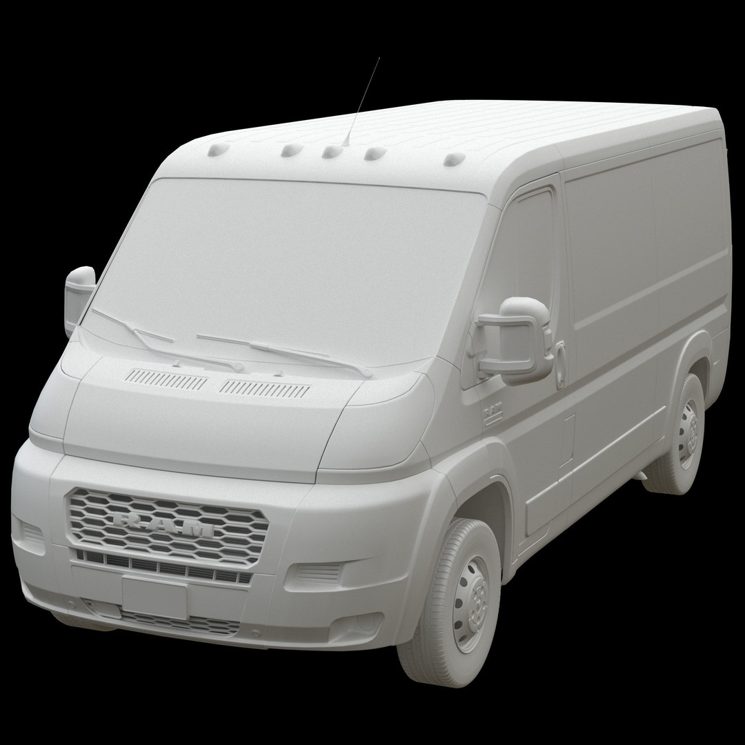 2021 RAM PROMASTER 1500 Cargo Van 3D Model – Standard Roof, FBX, OBJ - View 14