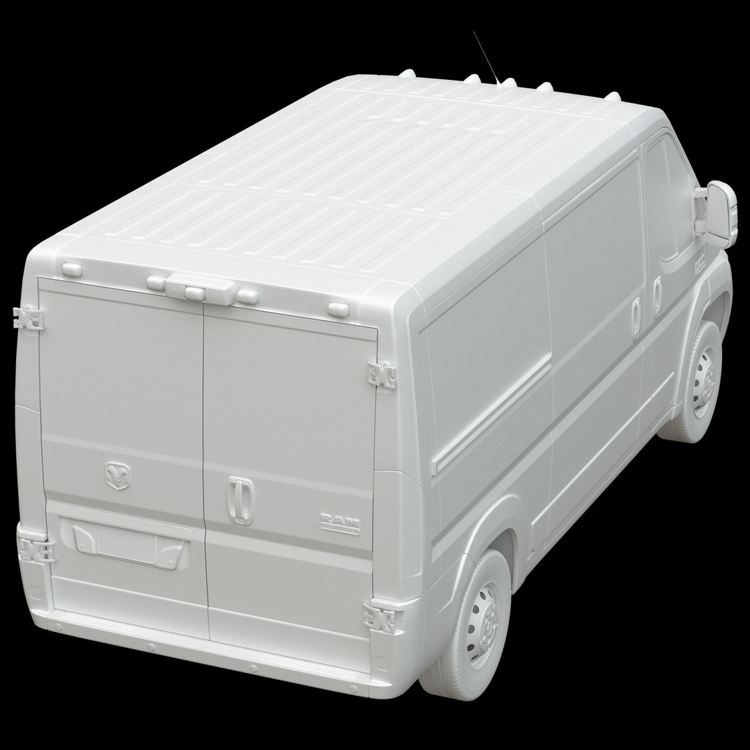 2021 RAM PROMASTER 1500 Cargo Van 3D Model – Standard Roof, FBX, OBJ - View 15