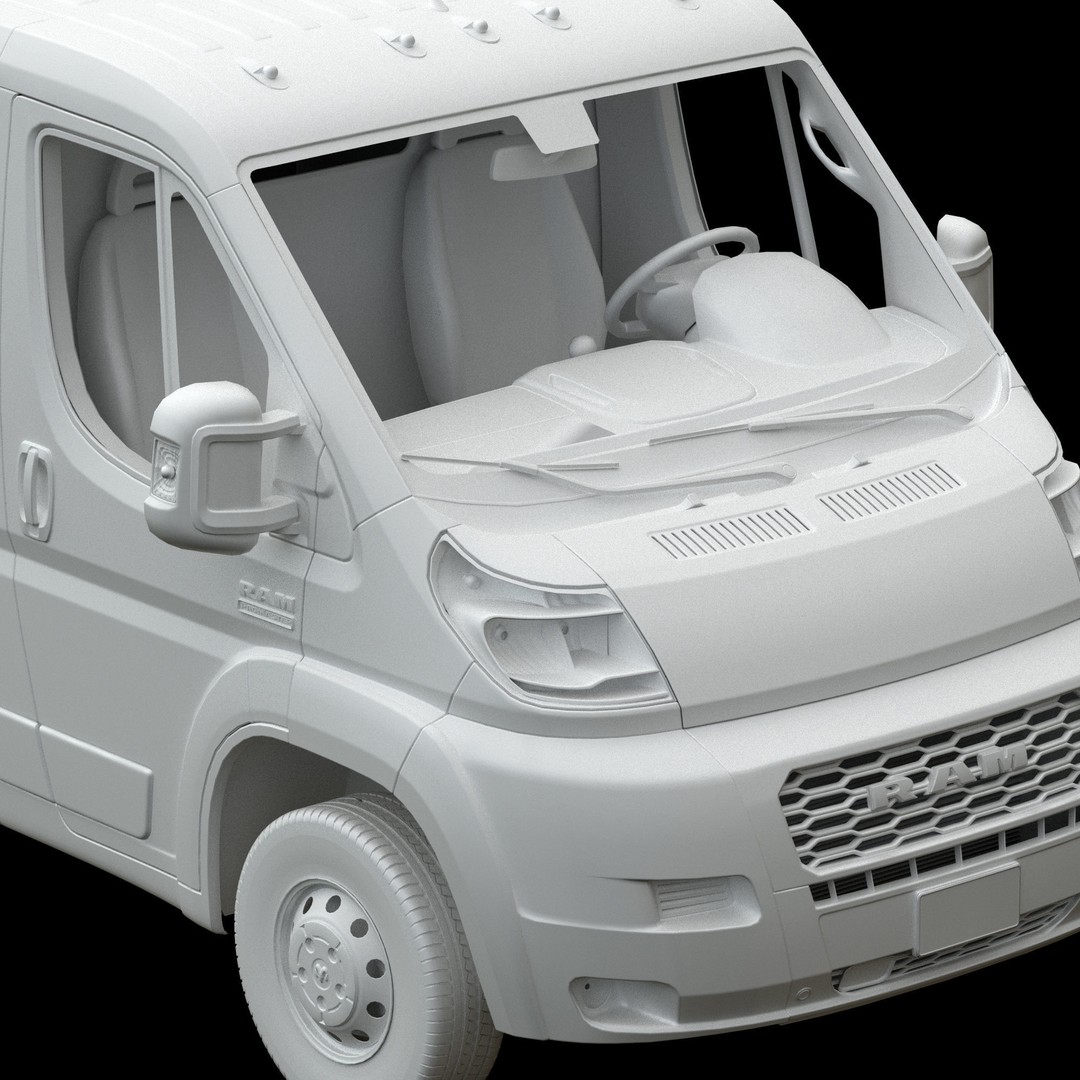 2021 RAM PROMASTER 1500 Cargo Van 3D Model – Standard Roof, FBX, OBJ - View 17