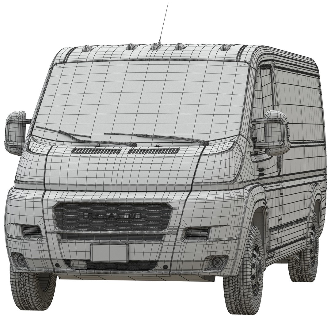 2021 RAM PROMASTER 1500 Cargo Van 3D Model – Standard Roof, FBX, OBJ - View 18