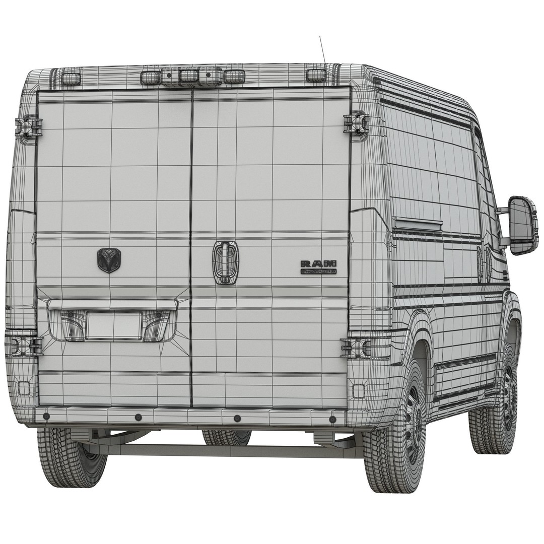 2021 RAM PROMASTER 1500 Cargo Van 3D Model – Standard Roof, FBX, OBJ - View 19
