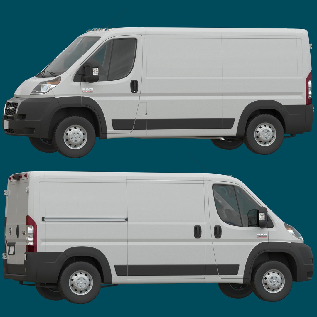 2021 RAM PROMASTER 1500 Cargo Van 3D Model – Standard Roof, FBX, OBJ - View 26