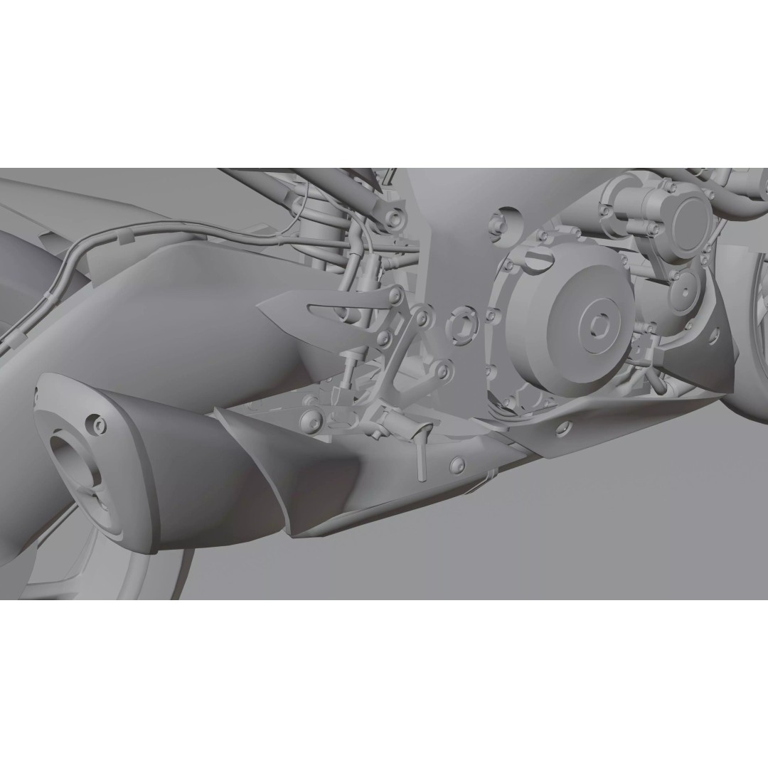 Suzuki GSX R 1000 3D Model – Low Poly Game Asset, FBX, Blender