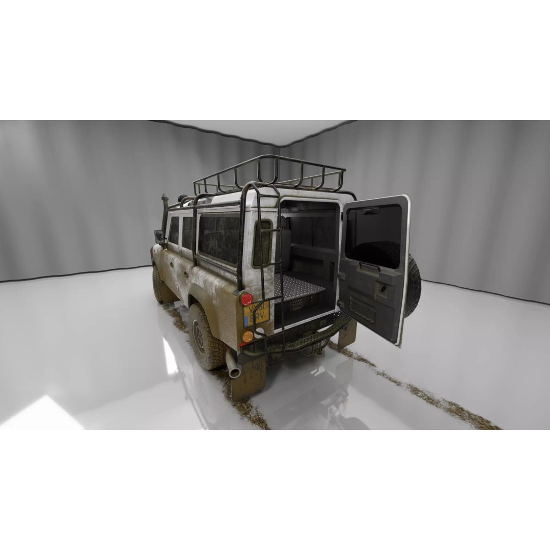 Land Rover Defender 3D Model – Game-Ready SUV, FBX & Blender - View 10