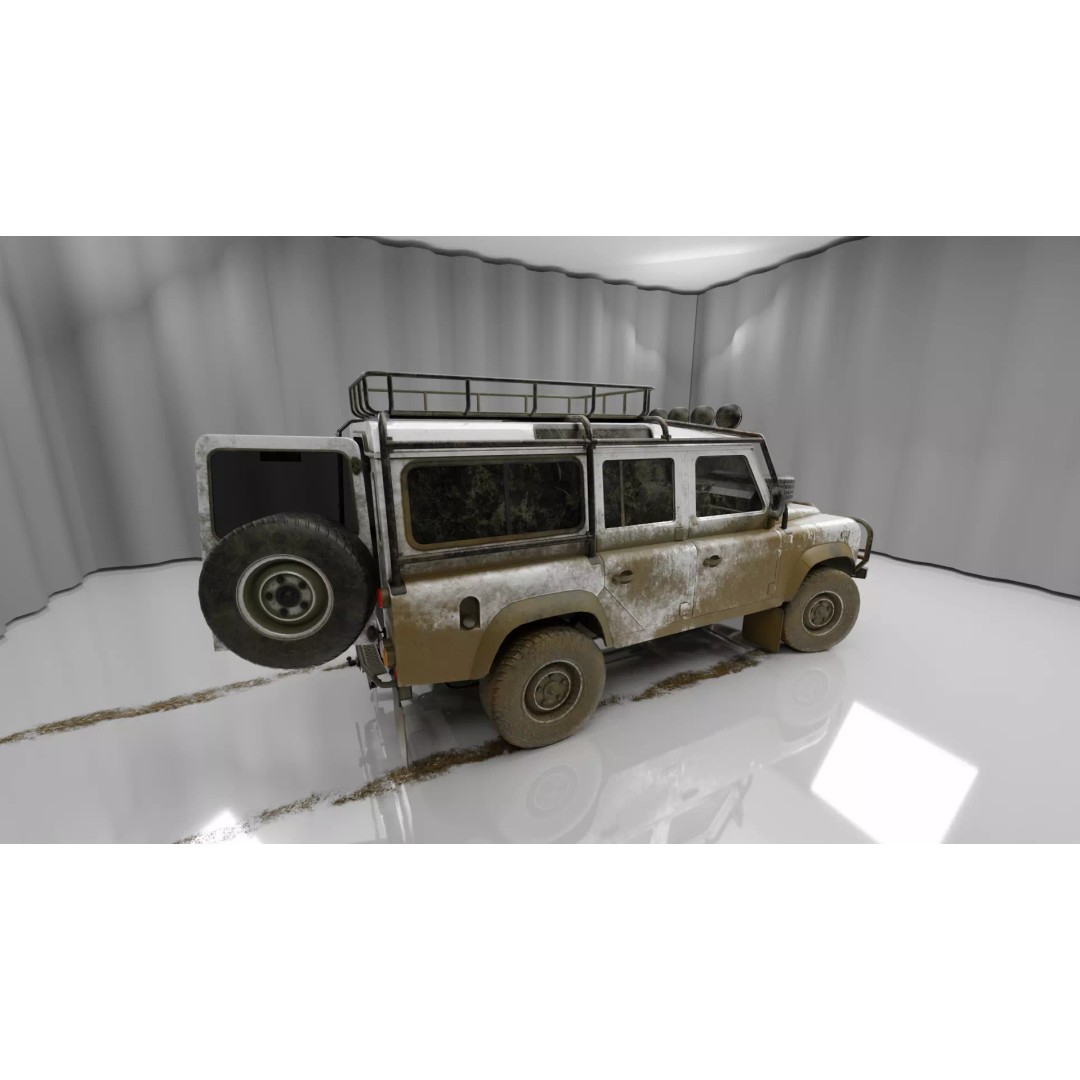 Land Rover Defender 3D Model – Game-Ready SUV, FBX & Blender - View 11