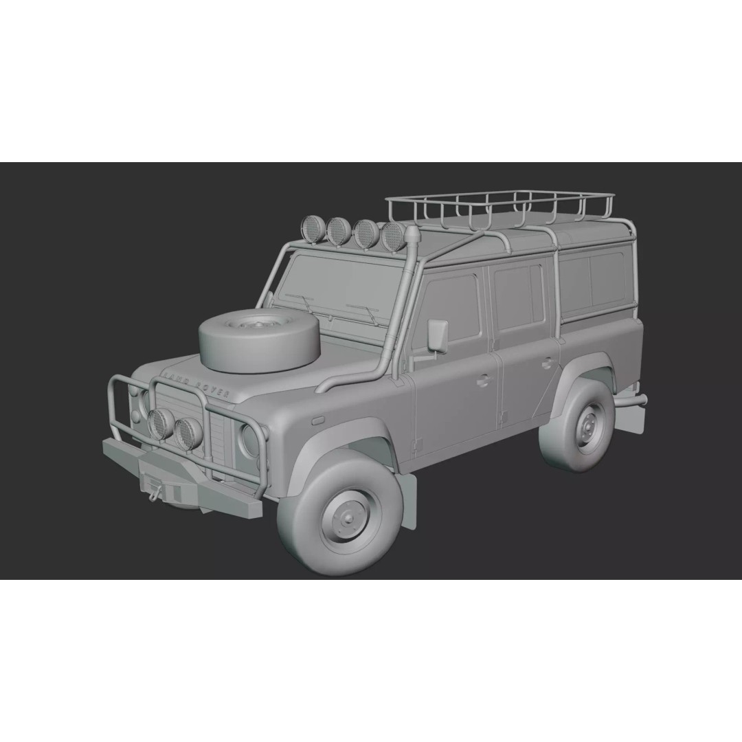 Land Rover Defender 3D Model – Game-Ready SUV, FBX & Blender - View 15