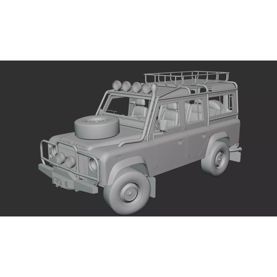 Land Rover Defender 3D Model – Game-Ready SUV, FBX & Blender - View 16