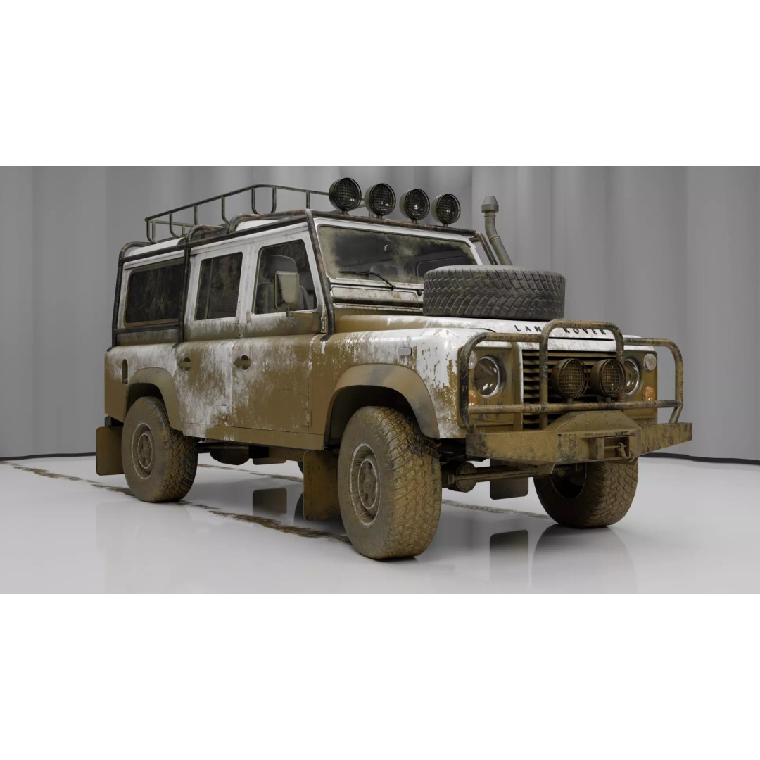 Land Rover Defender 3D Model – Game-Ready SUV, FBX & Blender - View 2