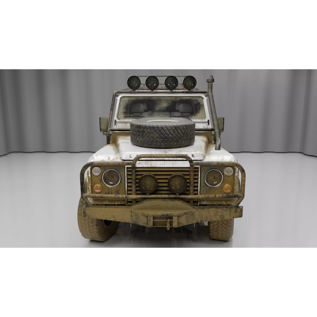 Land Rover Defender 3D Model – Game-Ready SUV, FBX & Blender - View 6