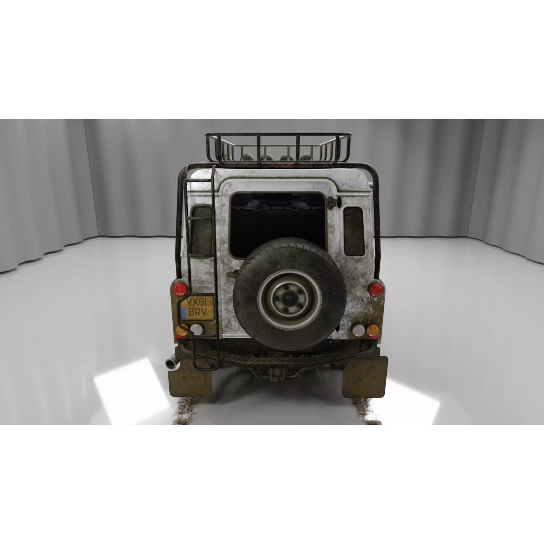 Land Rover Defender 3D Model – Game-Ready SUV, FBX & Blender - View 7