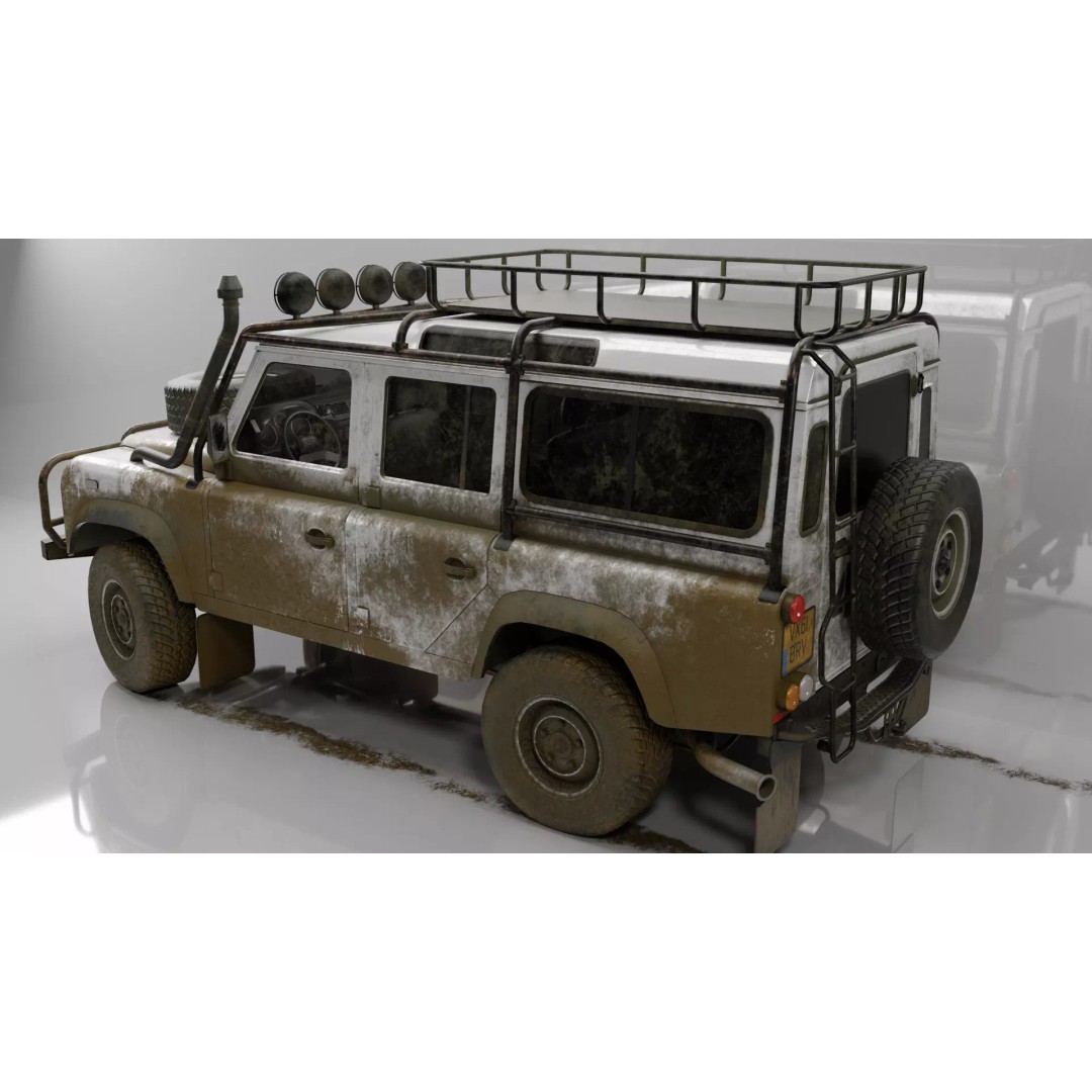 Land Rover Defender 3D Model – Game-Ready SUV, FBX & Blender - View 8