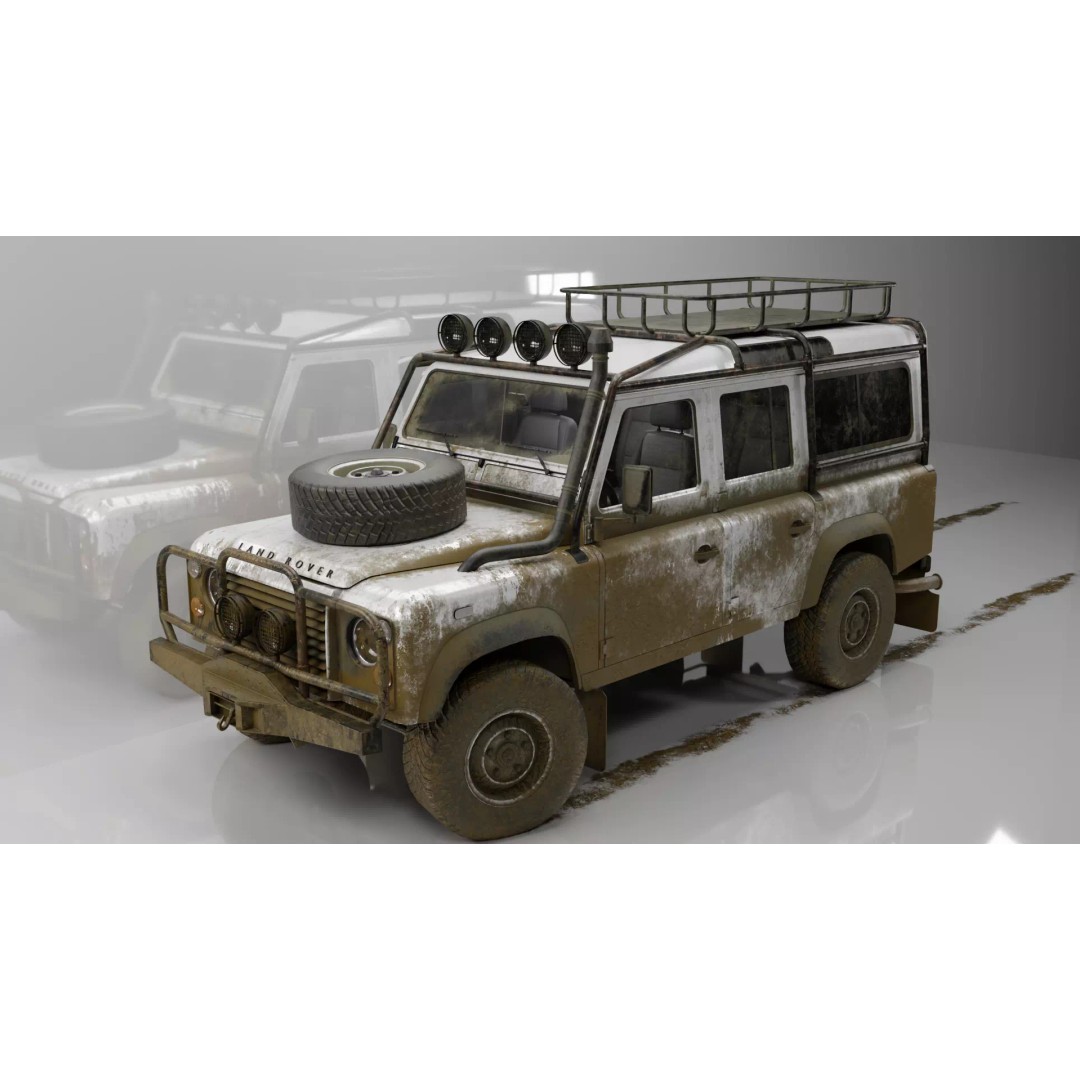 Land Rover Defender 3D Model – Game-Ready SUV, FBX & Blender - View 9