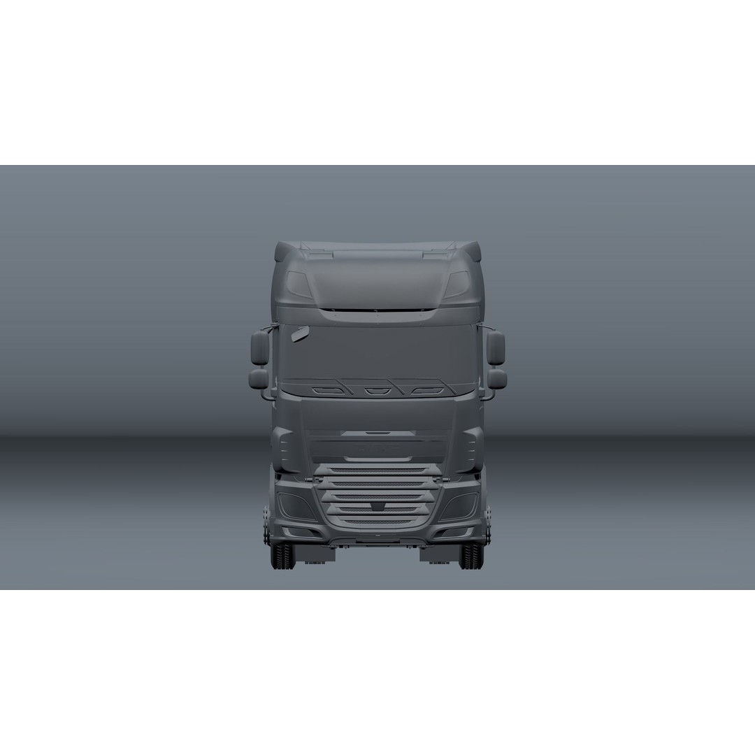 2018 DAF 106 XF EURO 6 4X2 Inloader Trailer 3D Model – Low Poly PBR Asset, FBX/OBJ - View 14