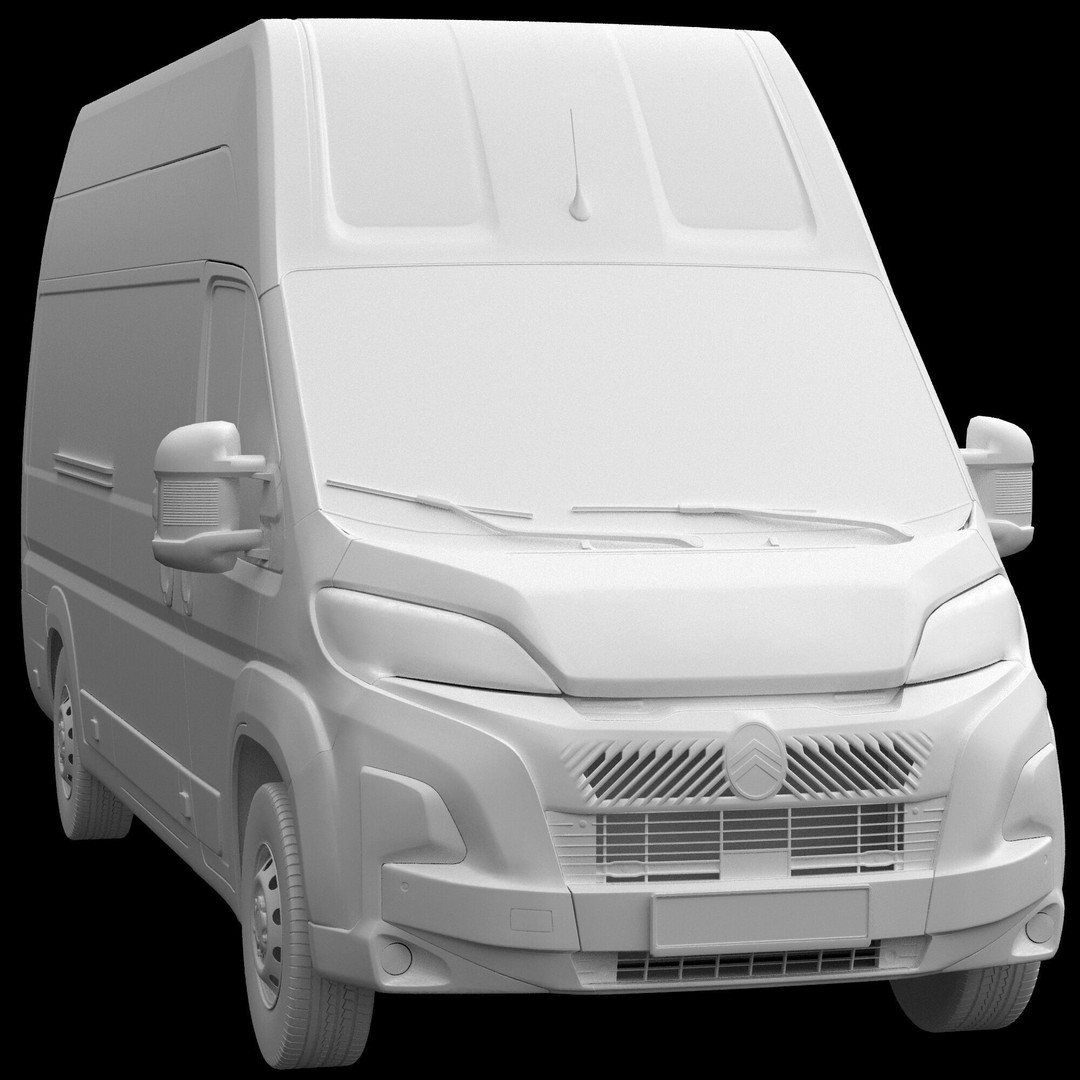 Citroen JUMPER L4H3 3D Model – Detailed Interior, Game Ready, FBX - View 14