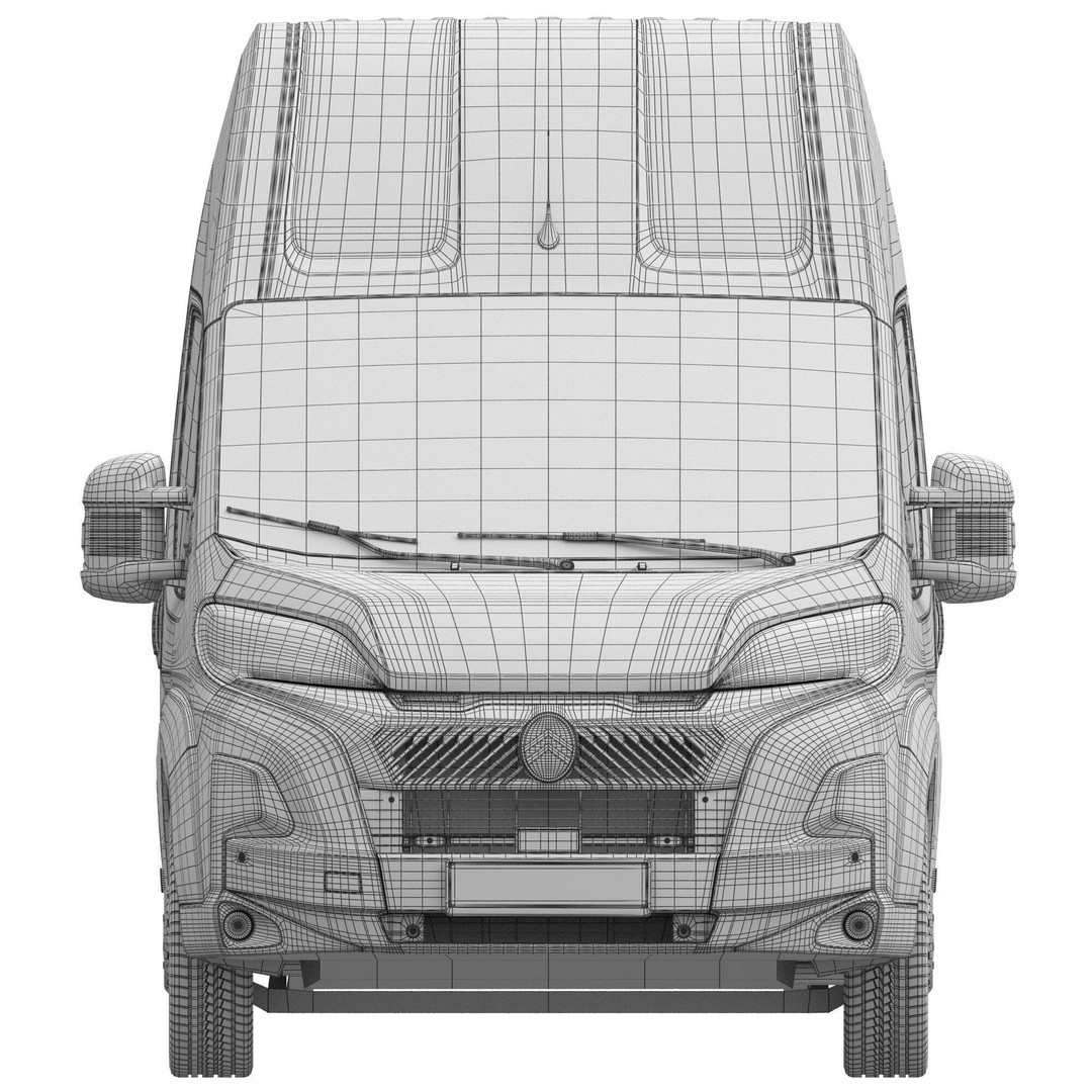 Citroen JUMPER L4H3 3D Model – Detailed Interior, Game Ready, FBX - View 18