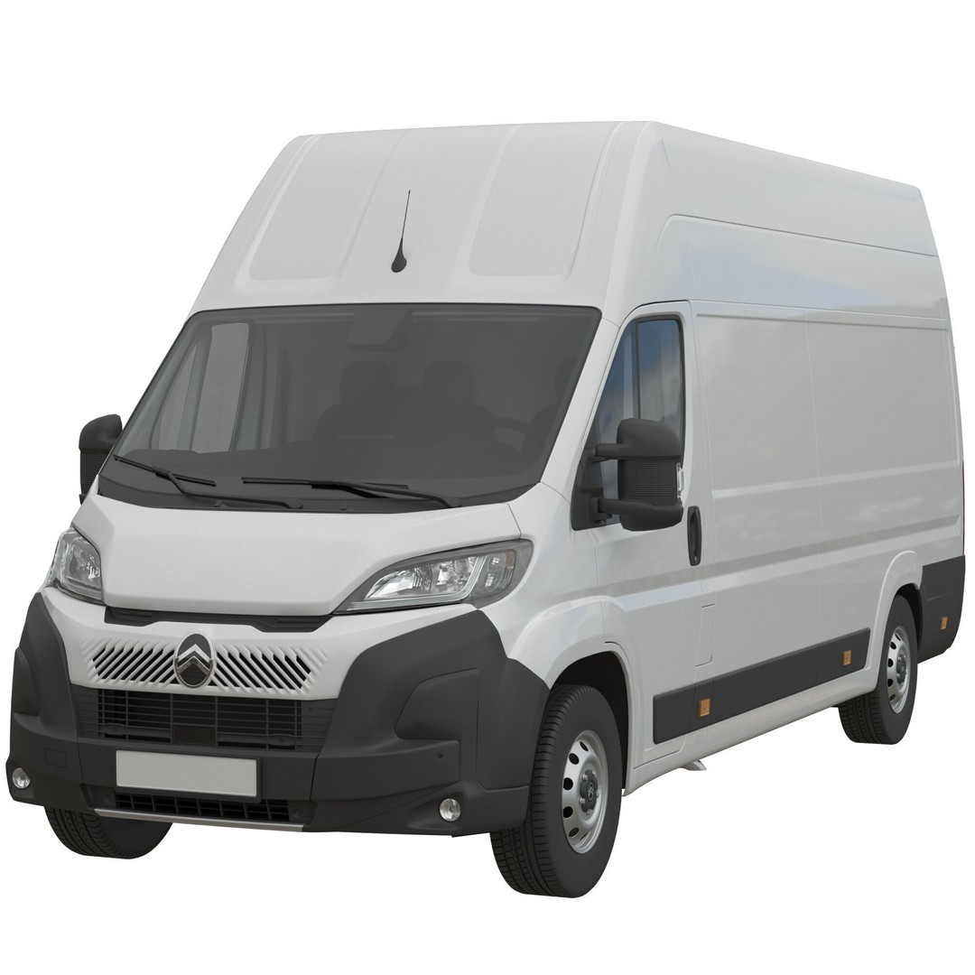 Citroen JUMPER L4H3 3D Model – Detailed Interior, Game Ready, FBX - View 3