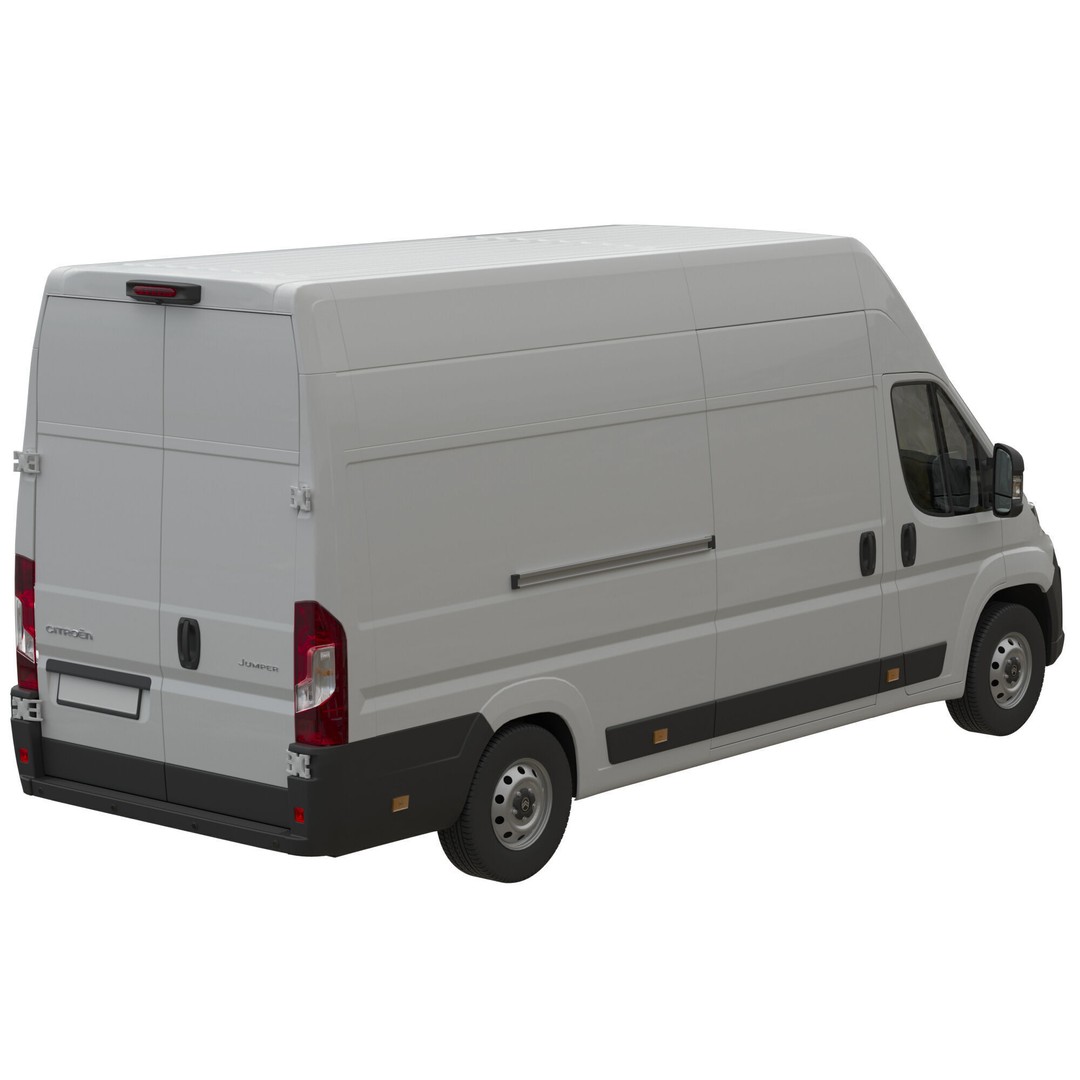 Citroen JUMPER L4H3 3D Model – Detailed Interior, Game Ready, FBX - View 6