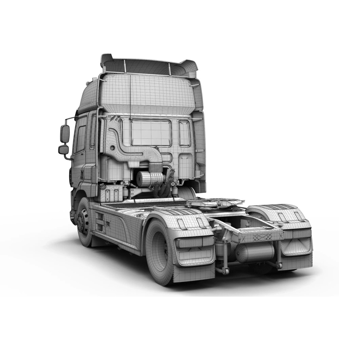 DAF CF Space Cab 2017 3D Model – High Poly Asset, FBX, OBJ, Blender - View 21