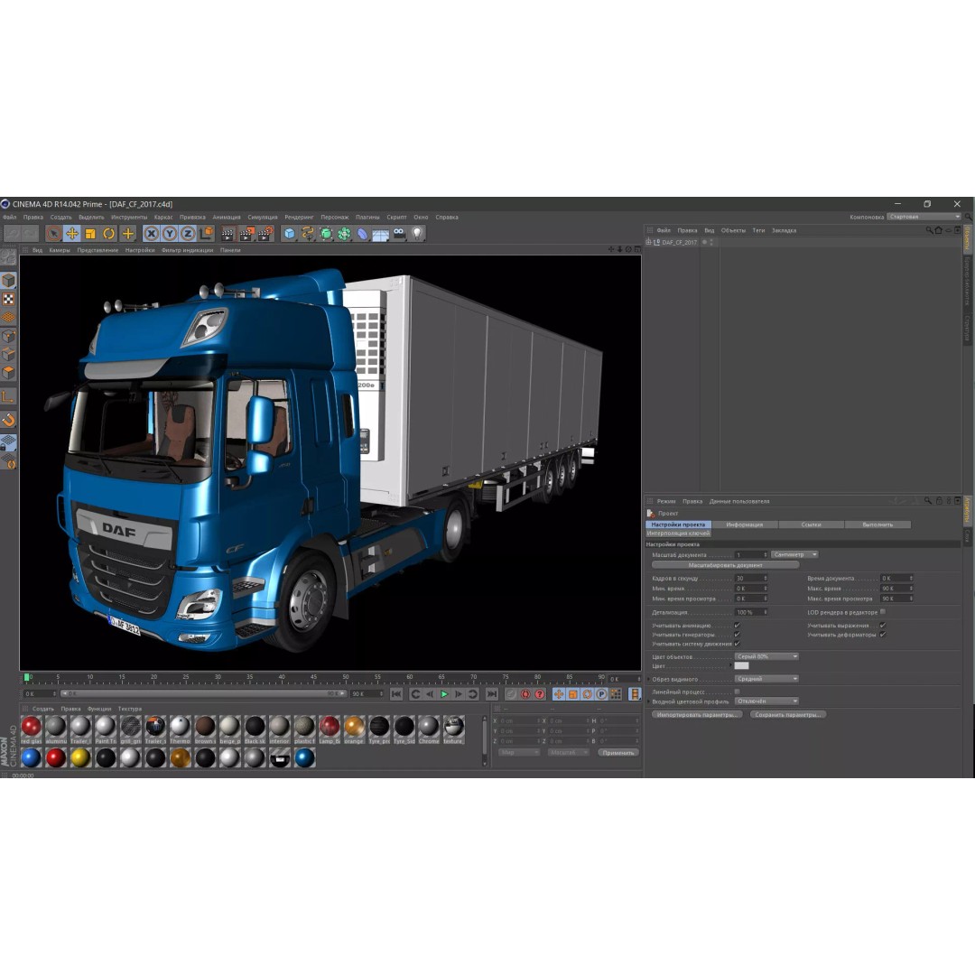 DAF CF Space Cab 2017 3D Model – High Poly Asset, FBX, OBJ, Blender - View 23