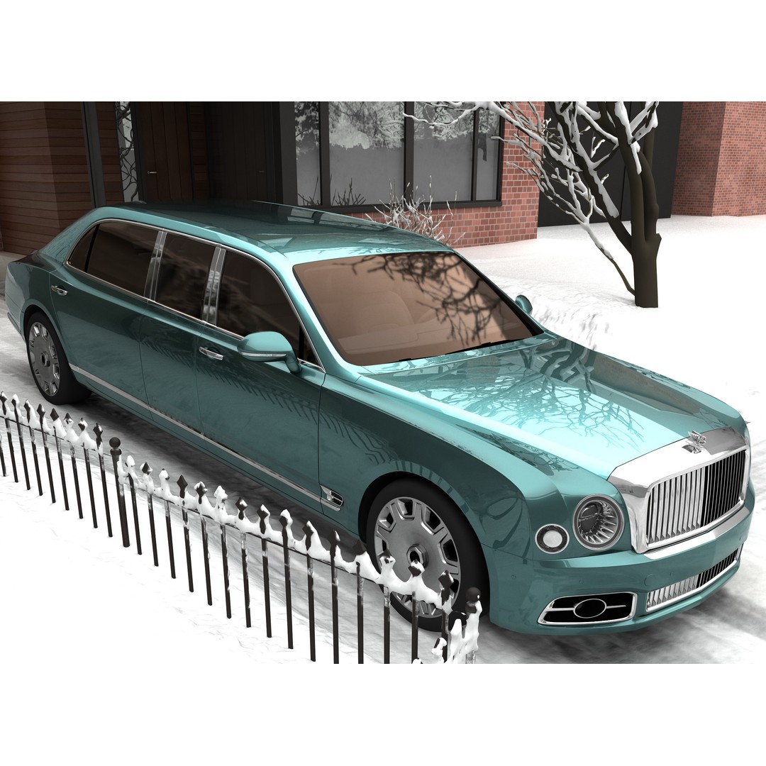 Bentley Mulsanne 3D Model – Grand Limousine Luxury Vehicle, FBX - View 10