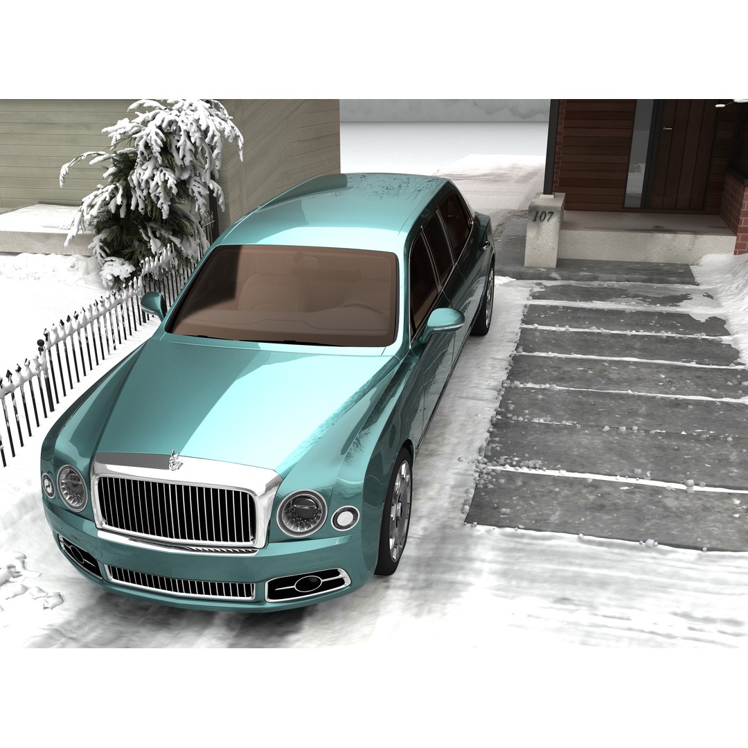 Bentley Mulsanne 3D Model – Grand Limousine Luxury Vehicle, FBX - View 11