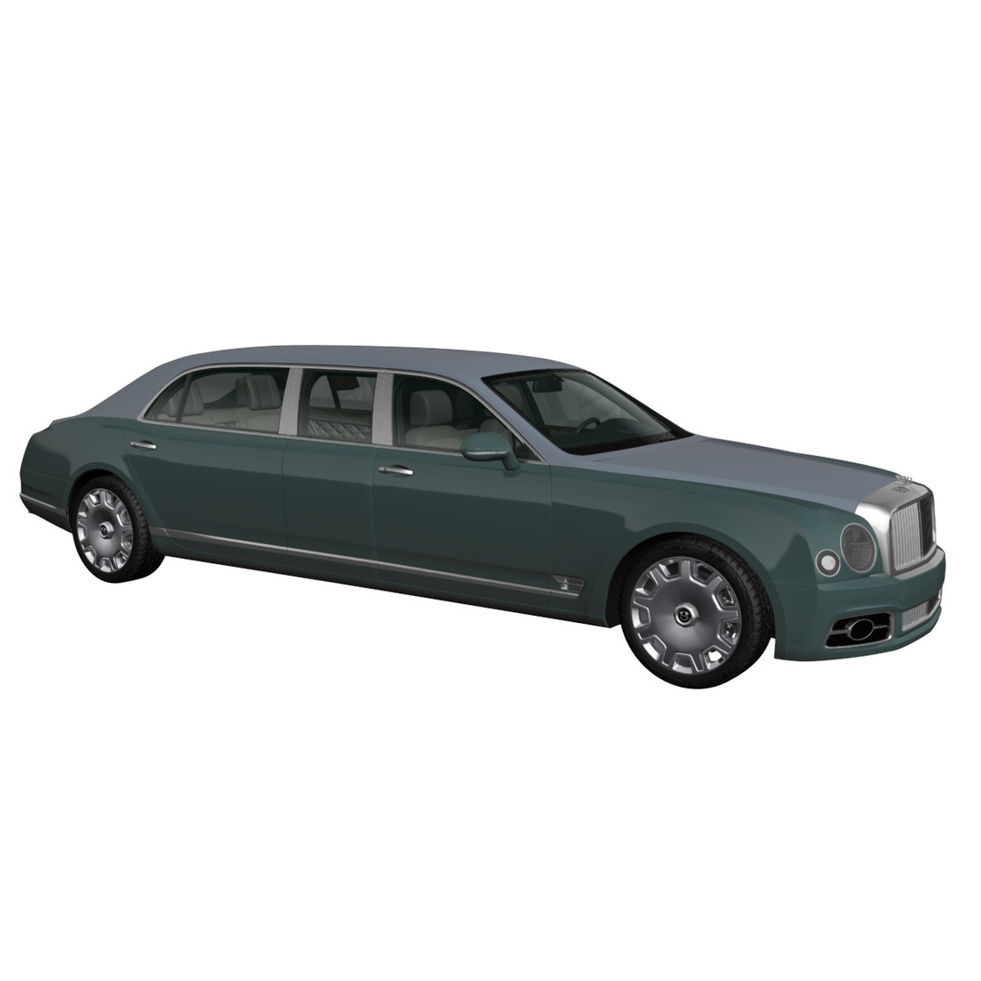 Bentley Mulsanne 3D Model – Grand Limousine Luxury Vehicle, FBX - View 12