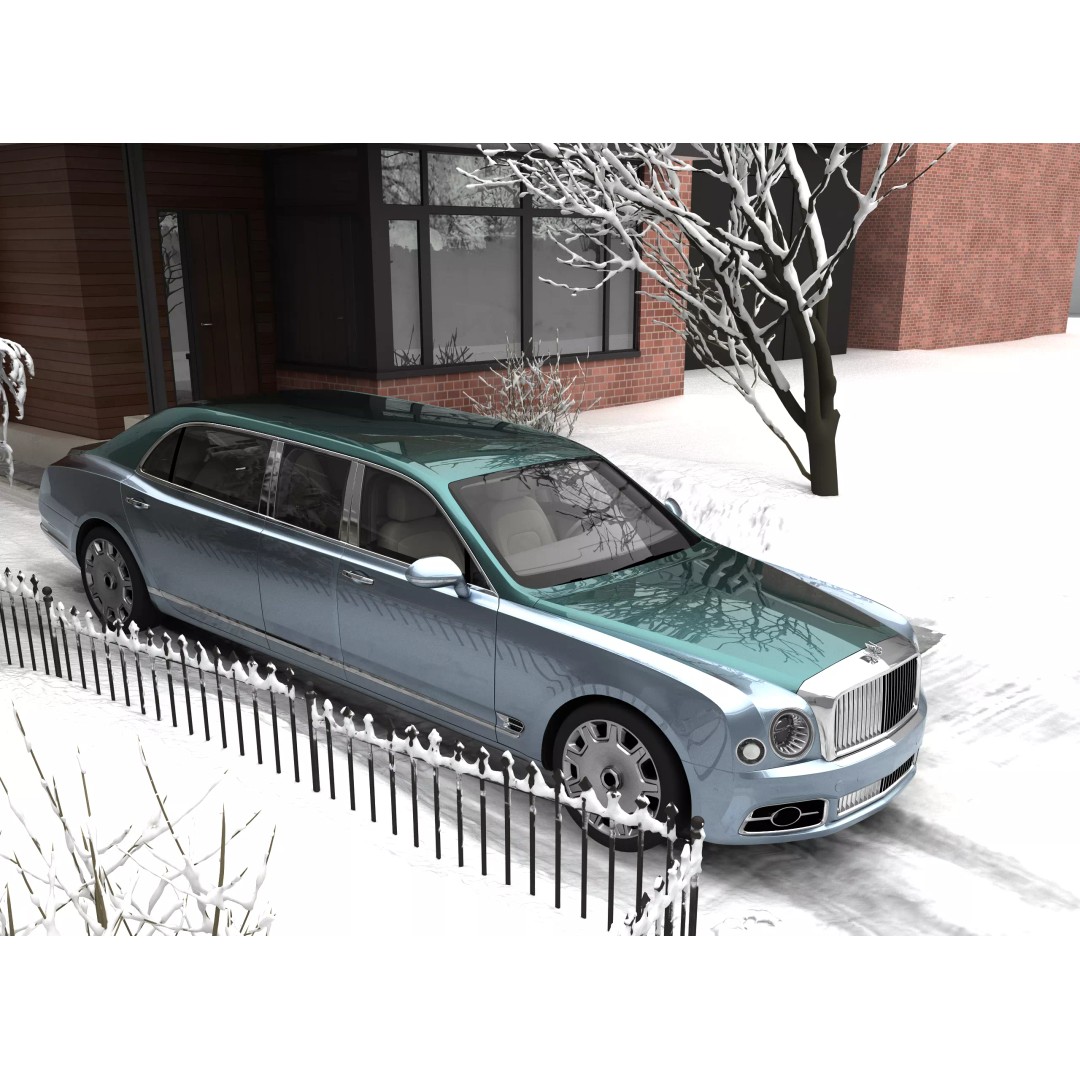 Bentley Mulsanne 3D Model – Grand Limousine Luxury Vehicle, FBX - View 2