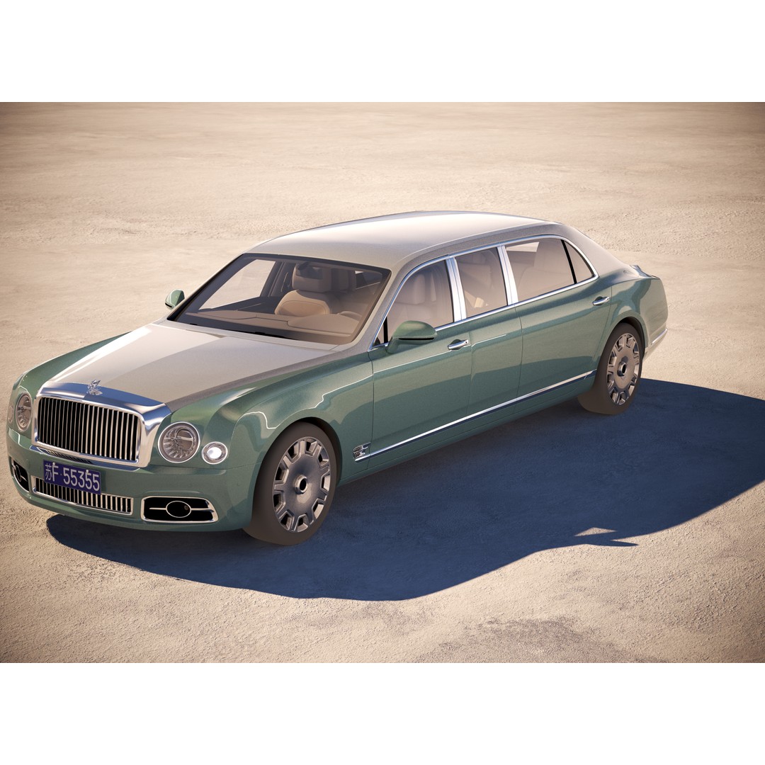 Bentley Mulsanne 3D Model – Grand Limousine Luxury Vehicle, FBX - View 3