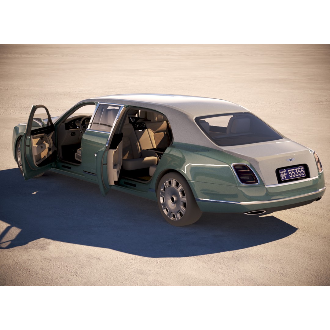 Bentley Mulsanne 3D Model – Grand Limousine Luxury Vehicle, FBX - View 5