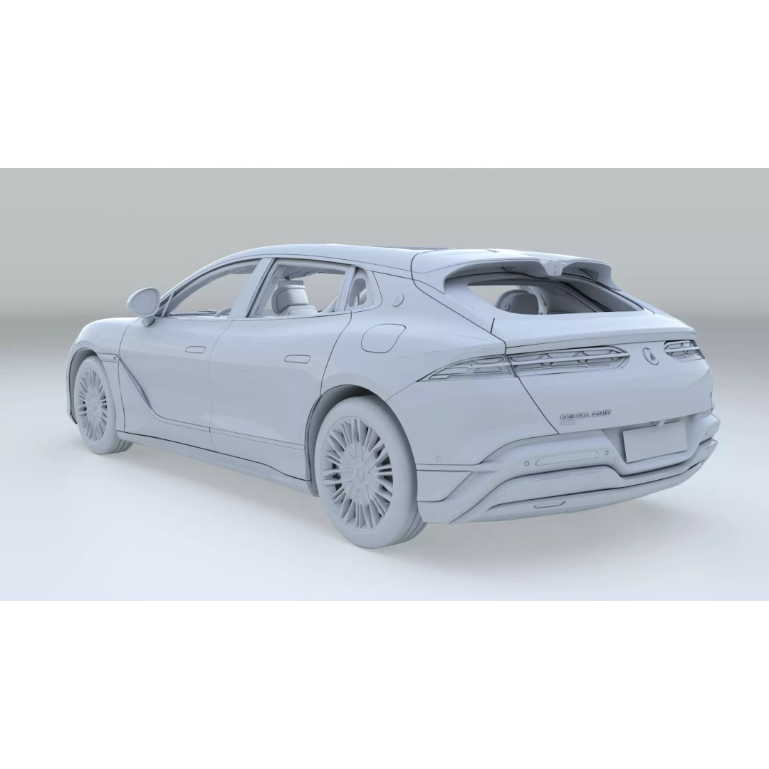 Denza Z9 GT 3D Model – EV DM-i Sport Car, Rigged & Game Ready
