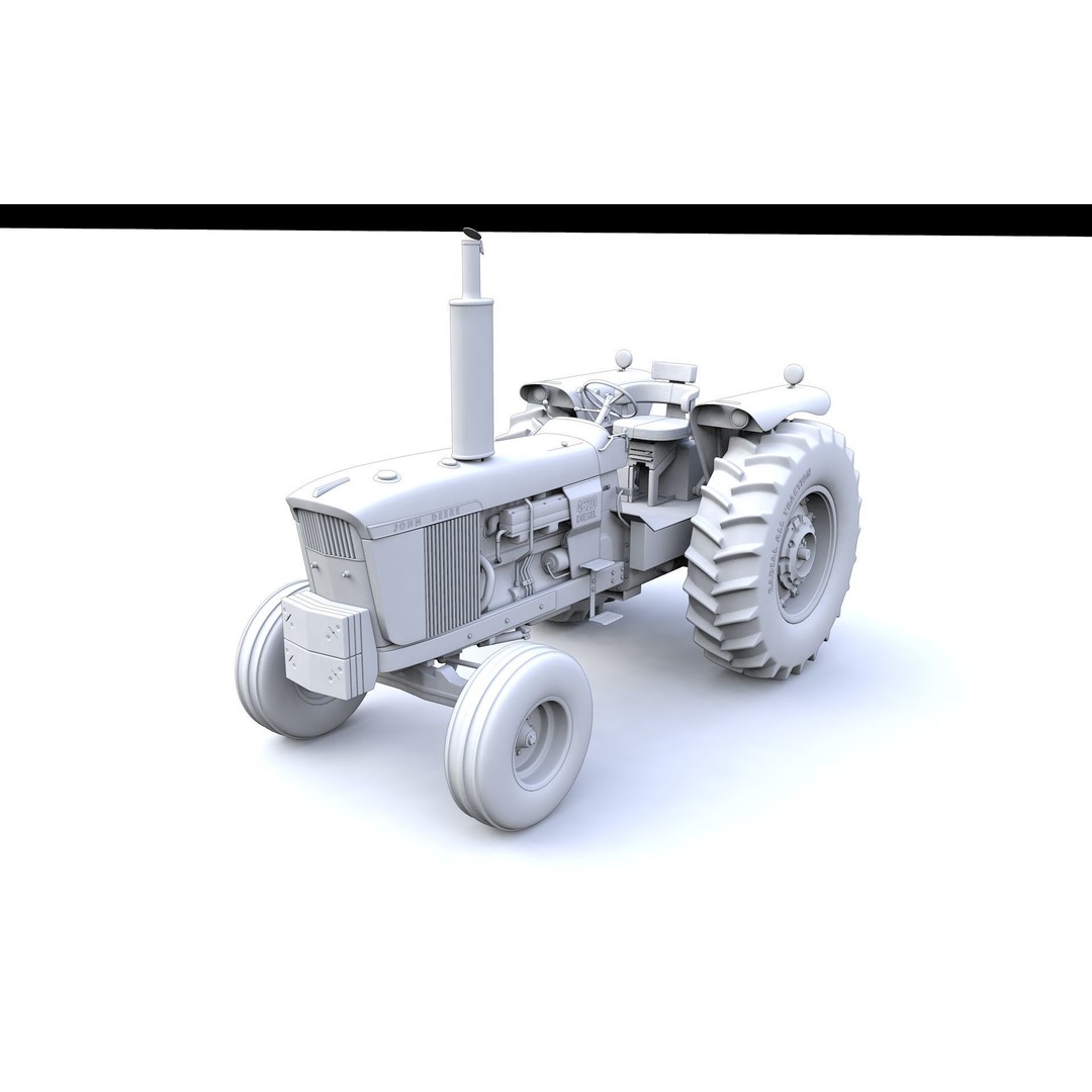 John Deere 4620 Tractor 3D Model – High Detail Asset, FBX, Blender