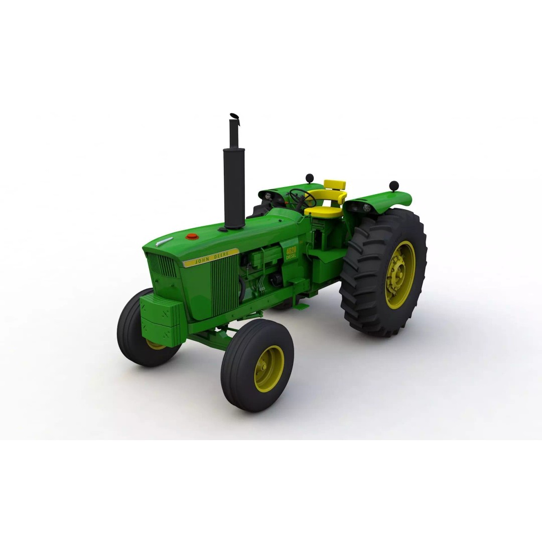 John Deere 4620 Tractor 3D Model – High Detail Asset, FBX, Blender - View 2