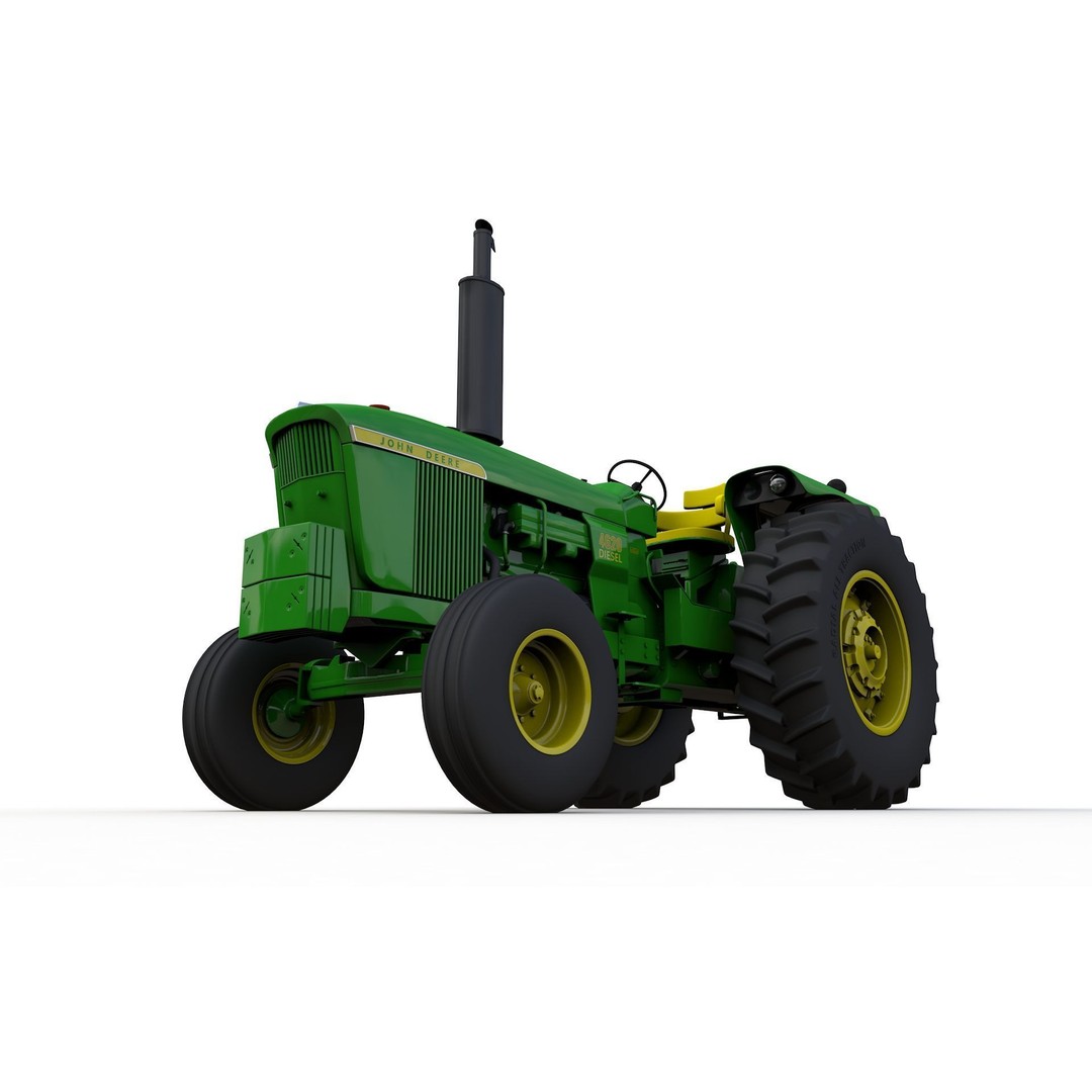 John Deere 4620 Tractor 3D Model – High Detail Asset, FBX, Blender - View 3