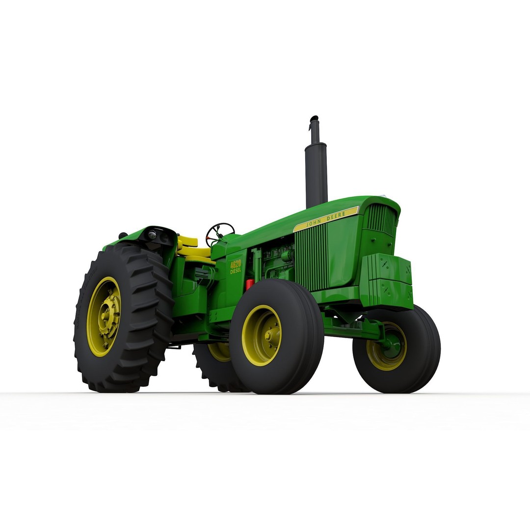 John Deere 4620 Tractor 3D Model – High Detail Asset, FBX, Blender - View 4
