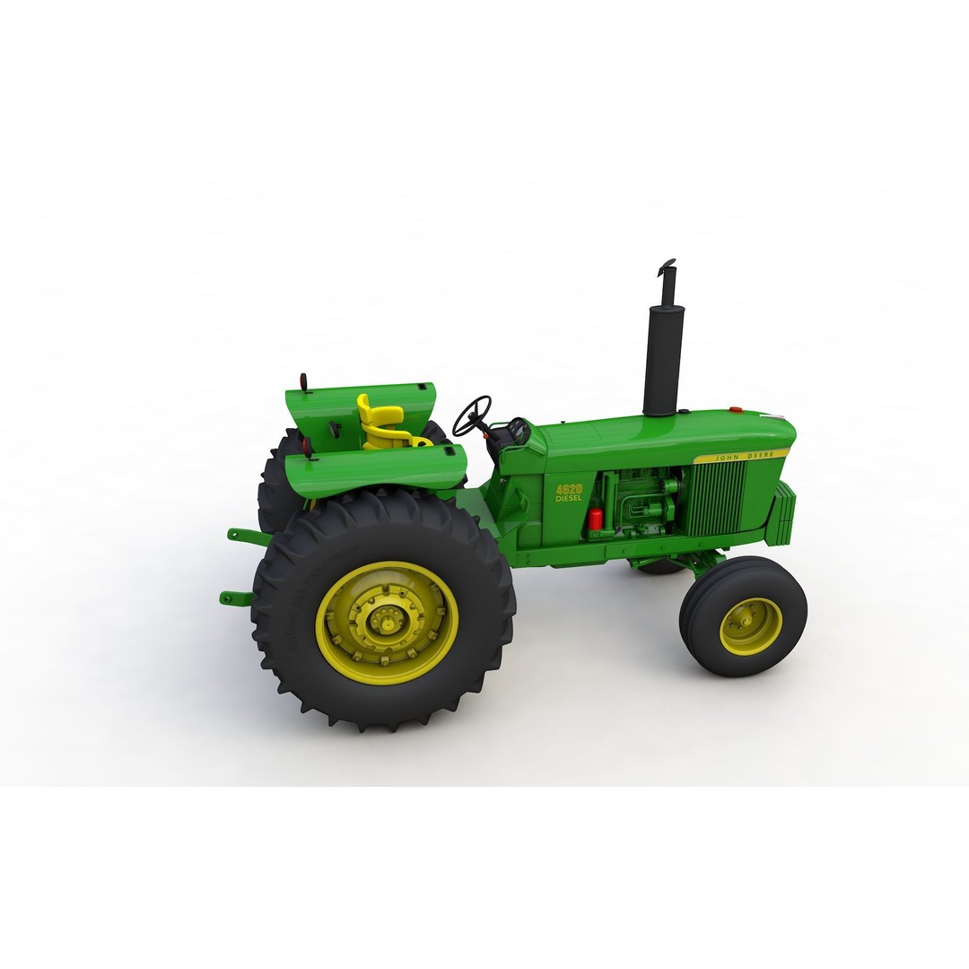 John Deere 4620 Tractor 3D Model – High Detail Asset, FBX, Blender - View 5