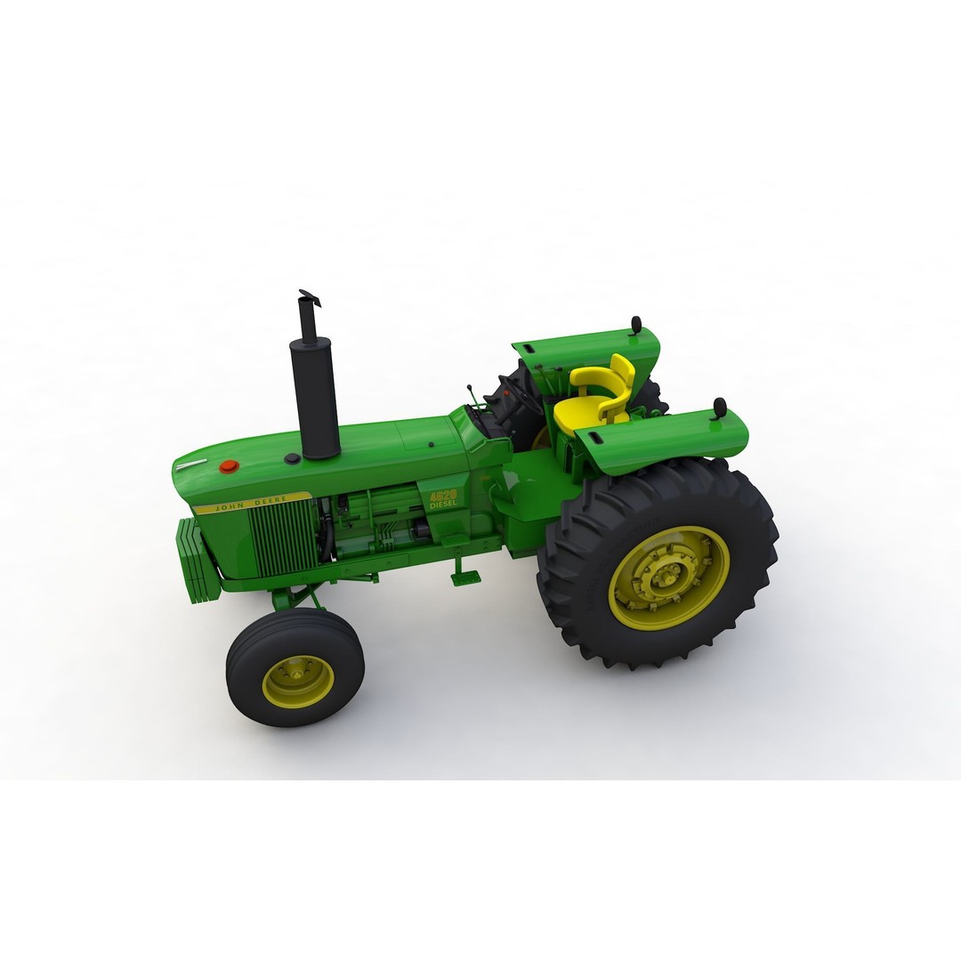 John Deere 4620 Tractor 3D Model – High Detail Asset, FBX, Blender - View 6