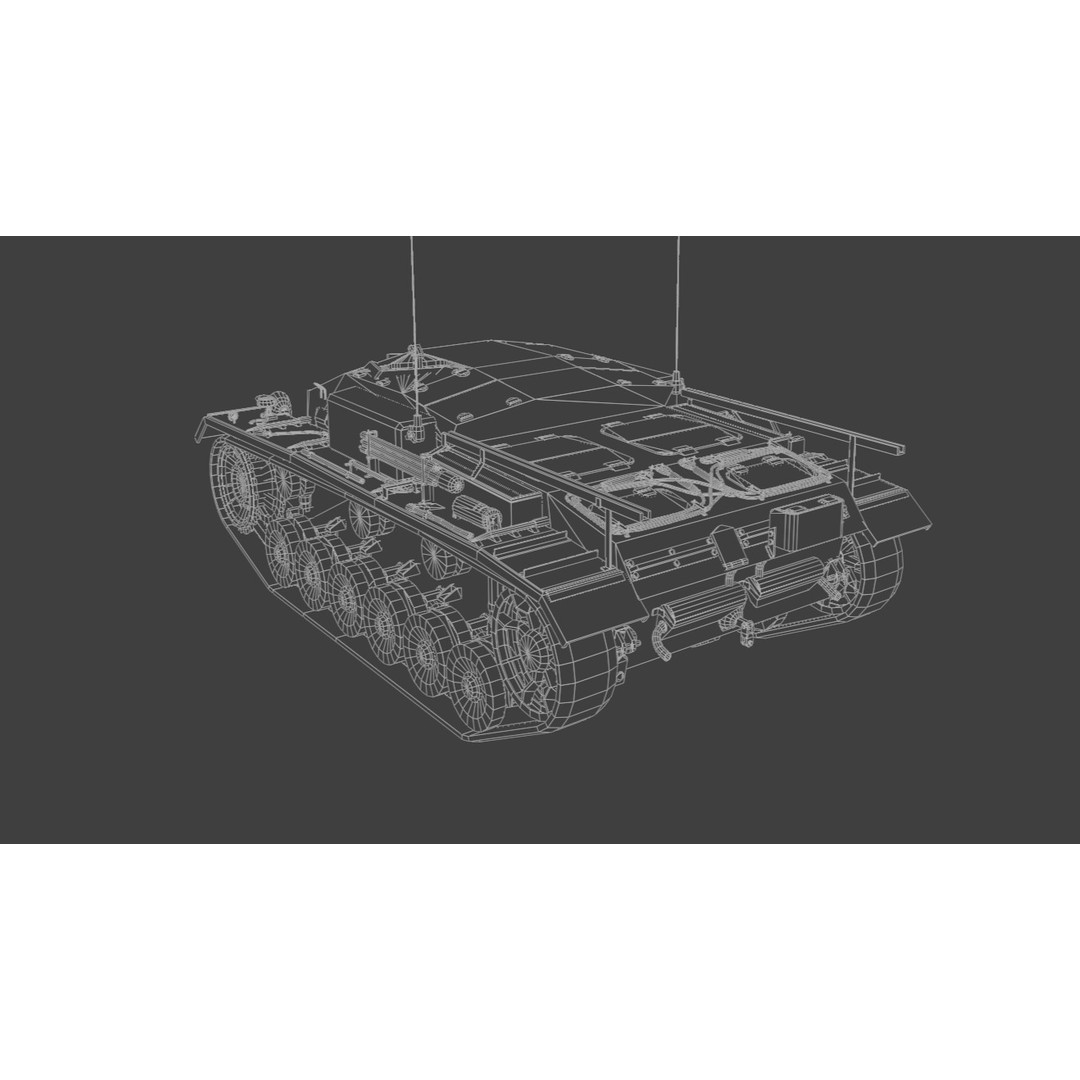 StuG III E Assault Gun 3D Model – Low Poly Game Asset, FBX, PBR Textures - View 12