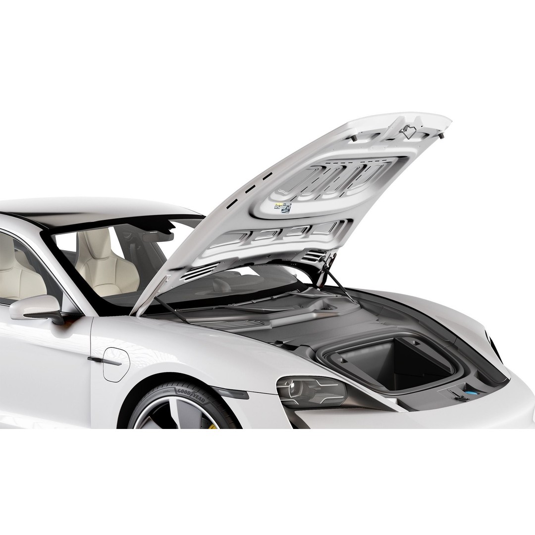 Porsche Taycan 3D Model – High Poly Sports Car with Charging Station - View 13