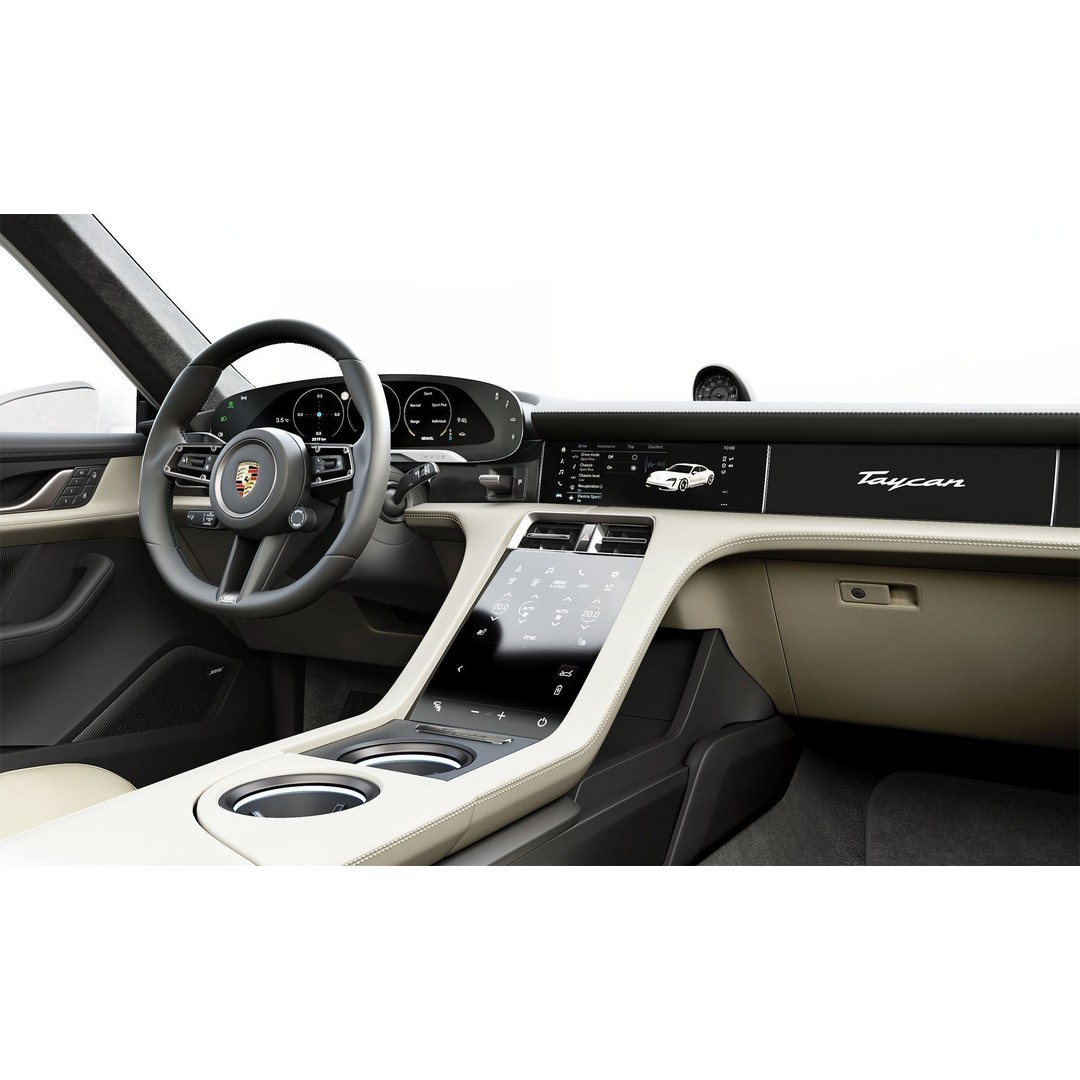 Porsche Taycan 3D Model – High Poly Sports Car with Charging Station - View 20