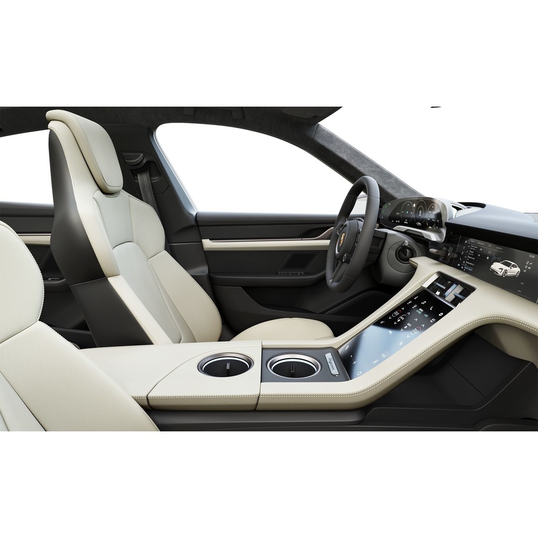 Porsche Taycan 3D Model – High Poly Sports Car with Charging Station - View 21