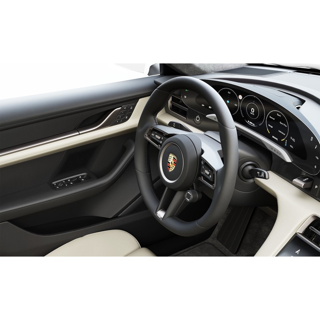 Porsche Taycan 3D Model – High Poly Sports Car with Charging Station - View 25