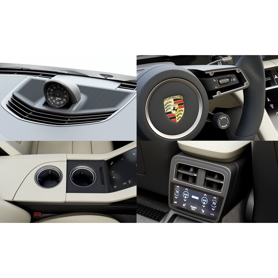 Porsche Taycan 3D Model – High Poly Sports Car with Charging Station - View 26