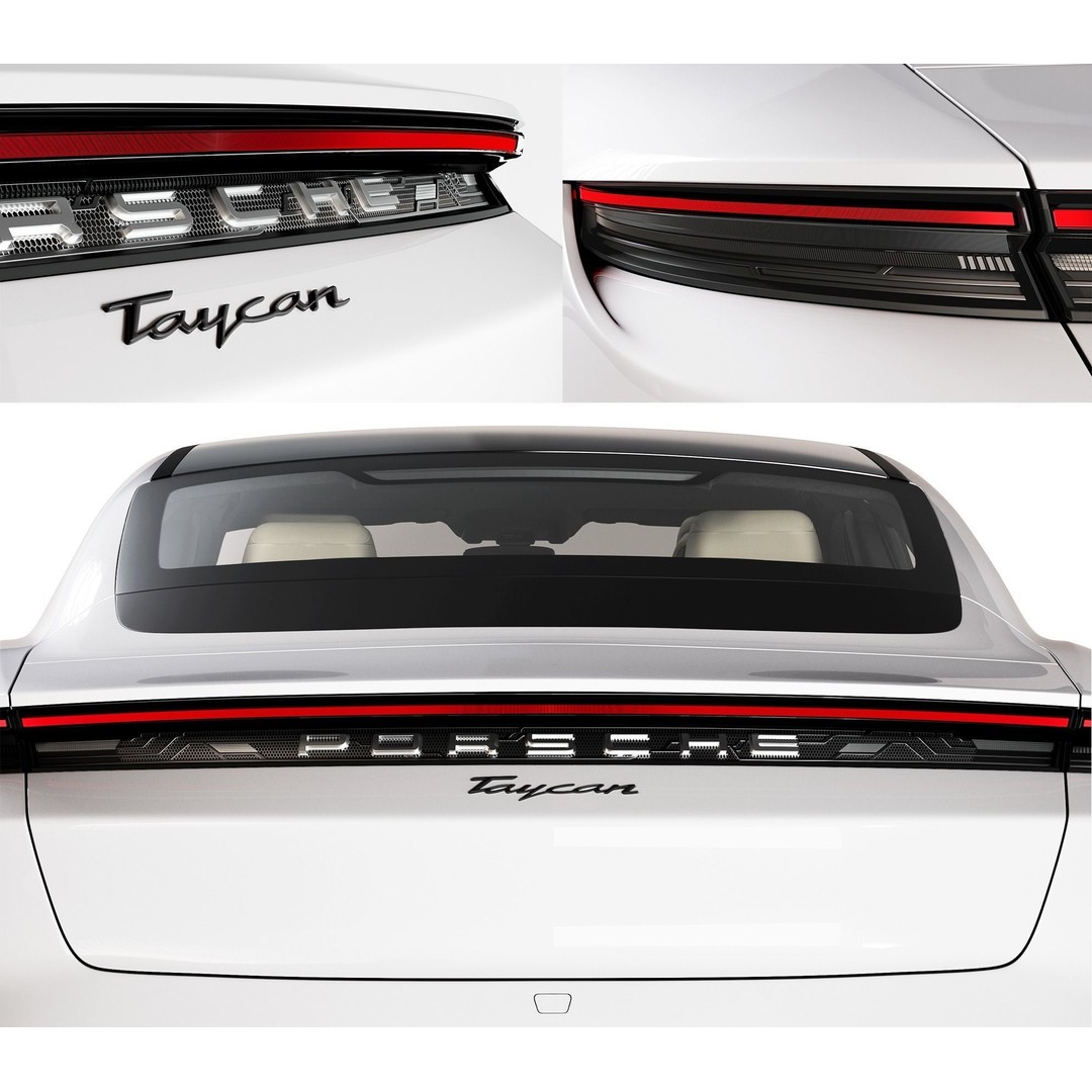 Porsche Taycan 3D Model – High Poly Sports Car with Charging Station - View 8