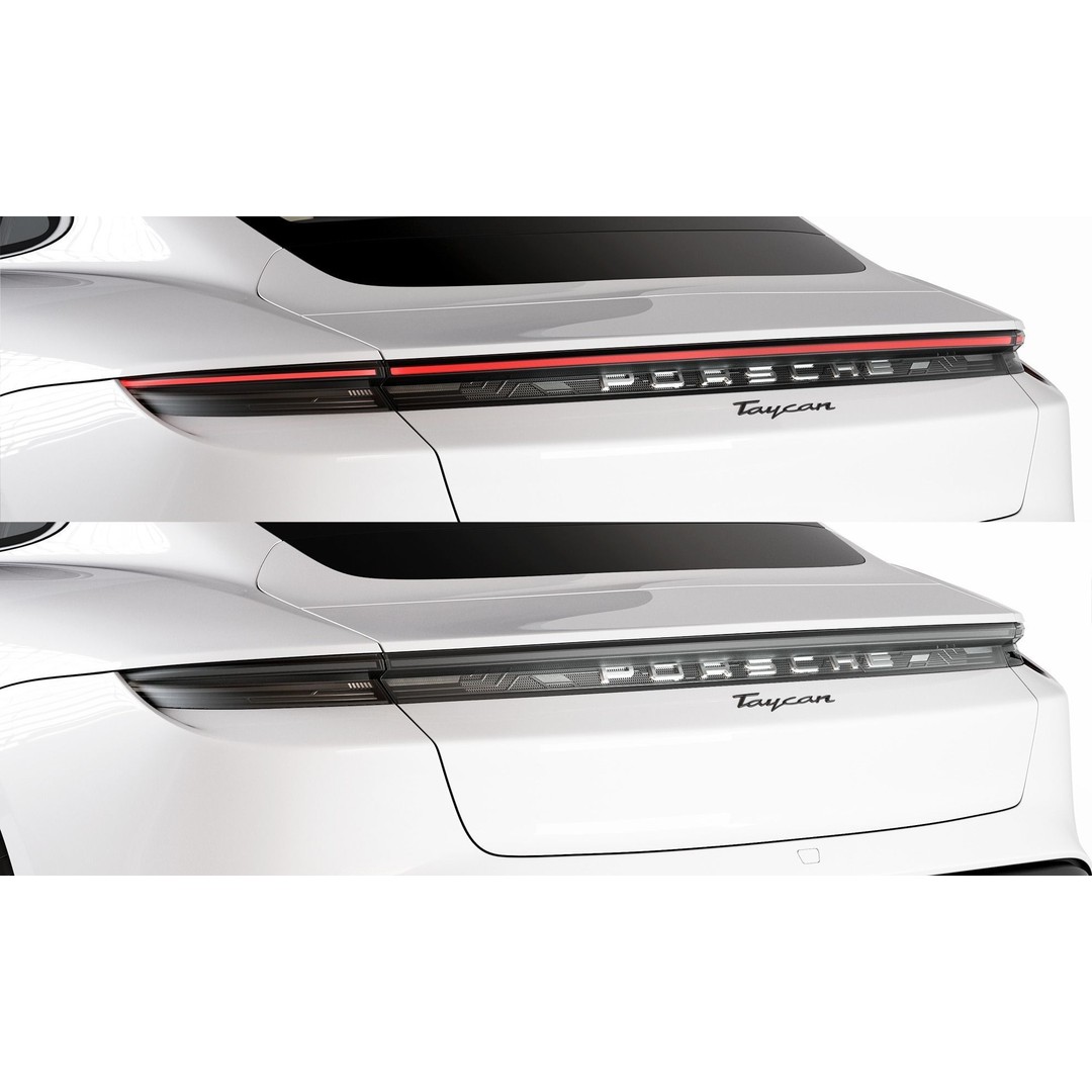 Porsche Taycan 3D Model – High Poly Sports Car with Charging Station - View 9