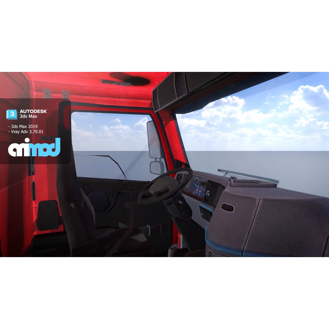 Fire Truck 3D Model – PBR Game-Ready Asset, FBX & Max Formats - View 6