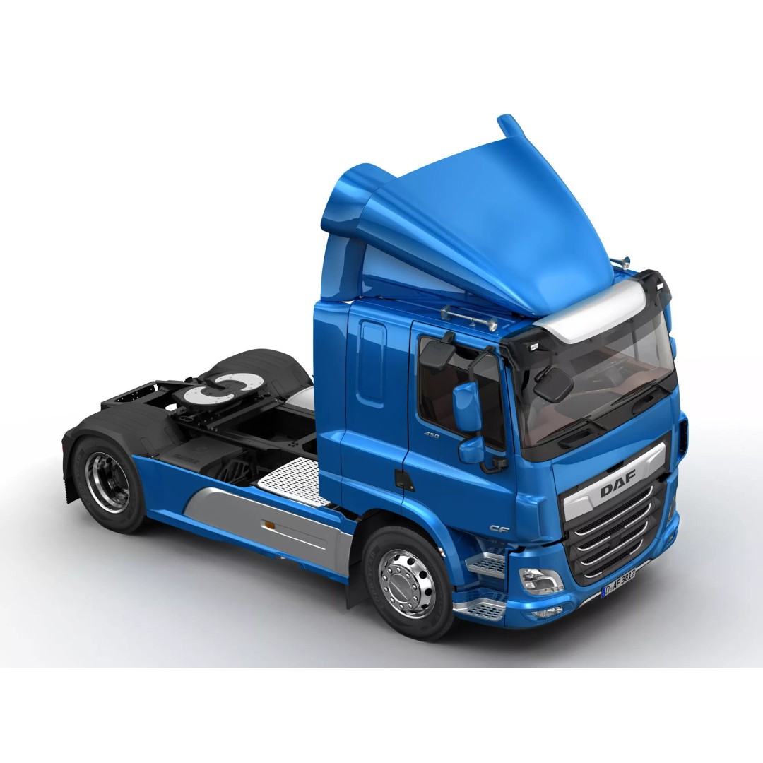 DAF CF Sleeper Cab 2017 3D Model – High-Poly Game Asset, FBX, OBJ - View 11
